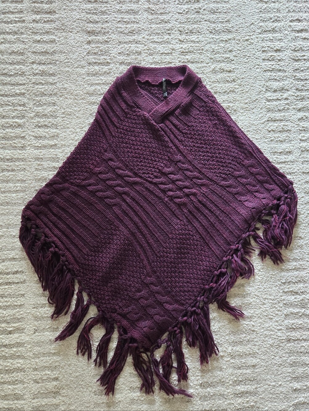 Torrid Burgundy Chunky Knit Poncho